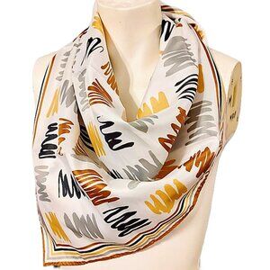 Vintage 1960s 70s Vera Signed Geometric Design Large Square Scarf Designer